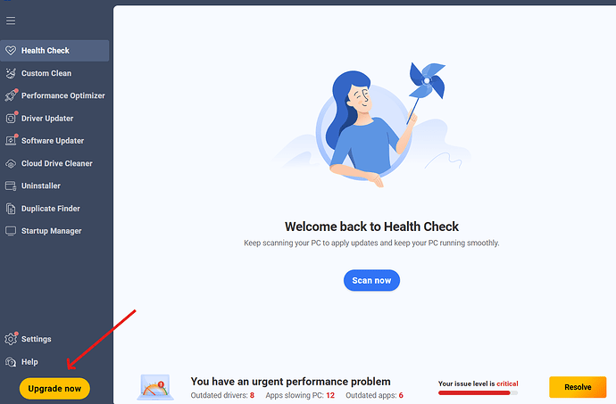 C-Cleaner upgrade pitch