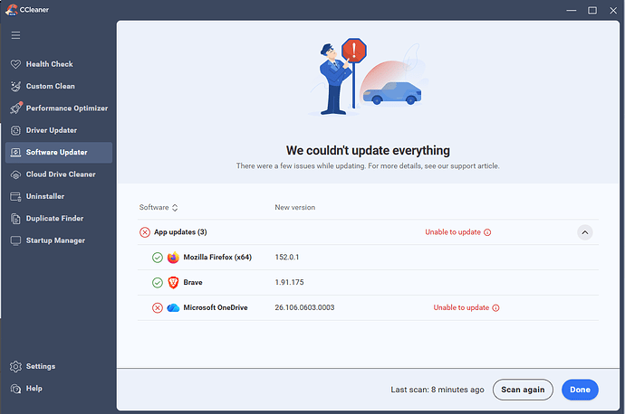 Error code 4 with V7 Microsoft OneDrive