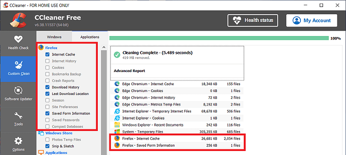 CCleaner v6_38 Custom Clean Test Firefox v141 Working 10 Aug 2025