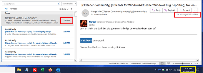CCleaner Forum Feedback Emails Delayed 3 Days 02 Jun 2026