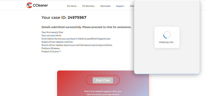 CCleaner problem