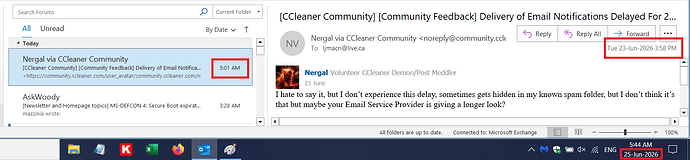 CCleaner Forum Feedback Email Delayed 2 Days 25 Jun 2026