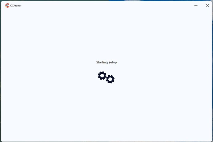CCleaner - Starting setup