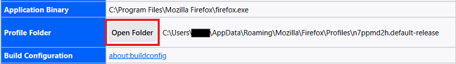 Firefox v142 Troubleshooting Open Profile Folder 30 Aug 2025