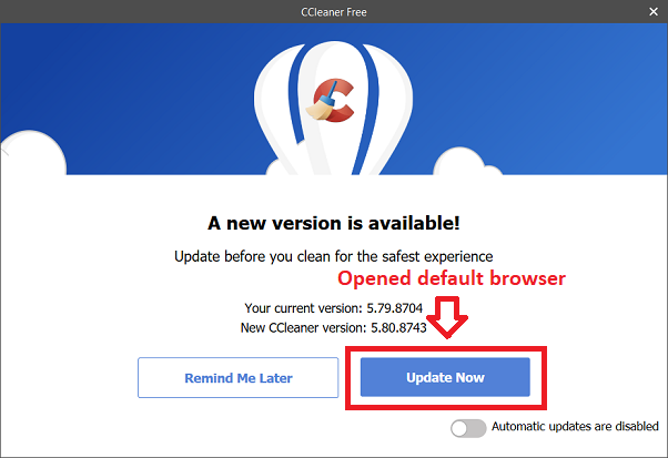 CCleaner v5_79 Check For Updates v5_80 Found EDITED 26 May 2021